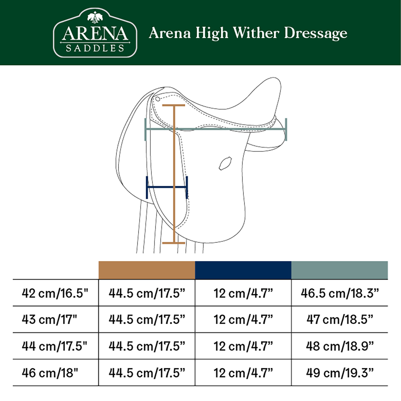 Arena High Wither Dressage saddle