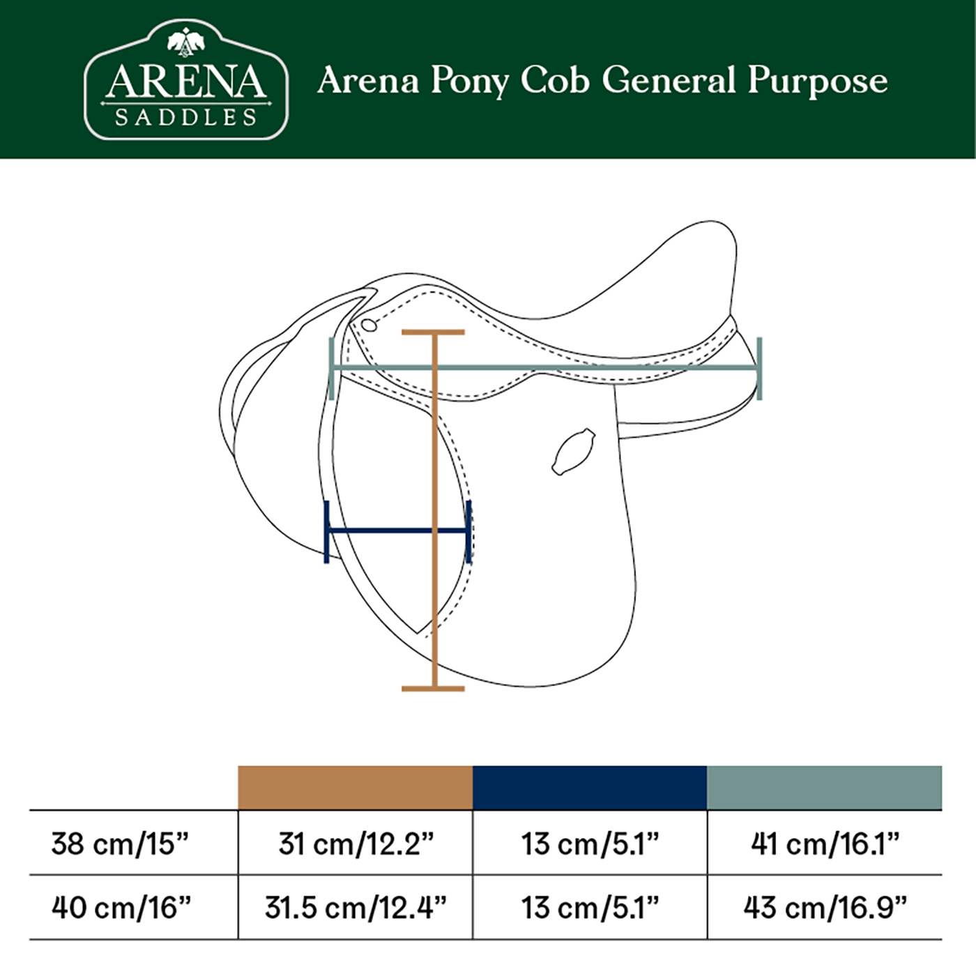 Arena Pony Cob General Purpose saddle